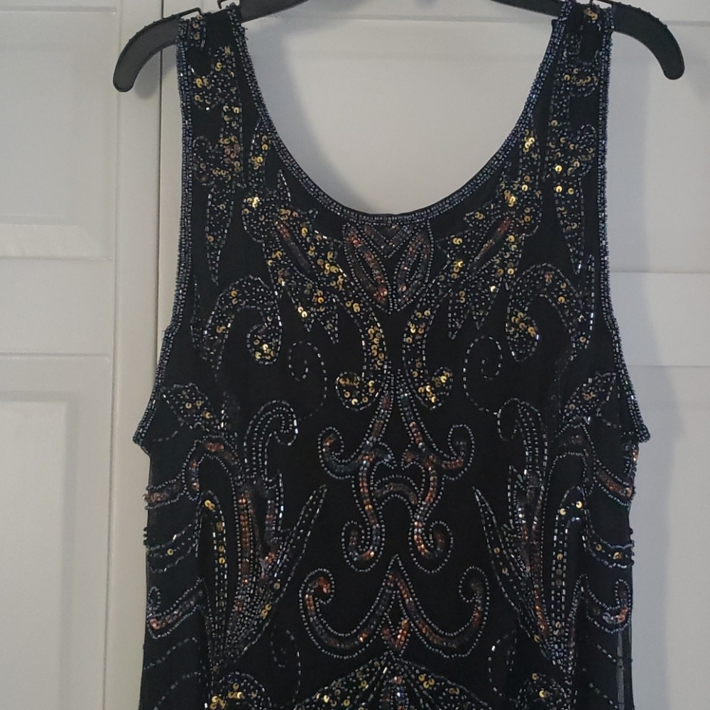 Gorgeous, formal, full-length beaded dress
